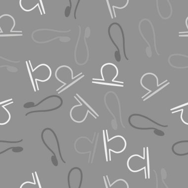 Zodiac Signs ile Dikişsiz soyut desen, vektör illüstrasyon
