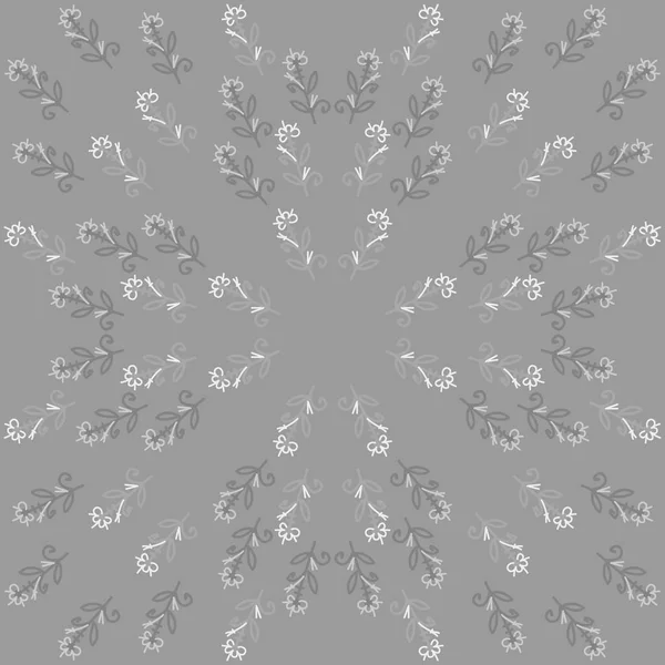 Naadloos Patroon Van Abstracte Eenvoudige Bloemen — Stockvector