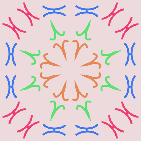 Kreisförmiges Nahtloses Muster Mit Tierkreiszeichen Und Fische Symbolen — Stockvektor