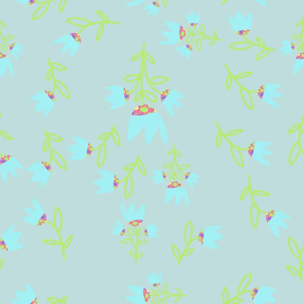 ベクトル図 花と芸術的なシームレス パターン — ストックベクタ
