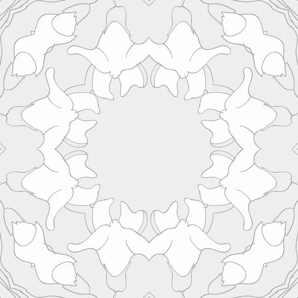 Modèle Circulaire Sans Couture Motif Floral Illustration Simplement Vectorielle — Image vectorielle