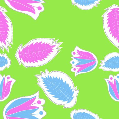 Soyut basit böcekler ve bitkiler süsleme Dikişsiz desen