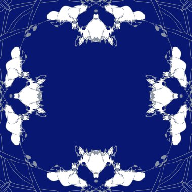 Çiçek motifli dairesel dikişsiz desen, fotokopi alanı