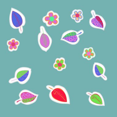 Soyut basit yaprakların kusursuz deseni