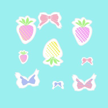 Soyut basit çilek Dikişsiz desen