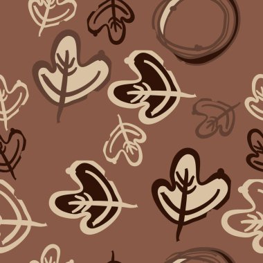 Renk arka planda dikişsiz yapraklar