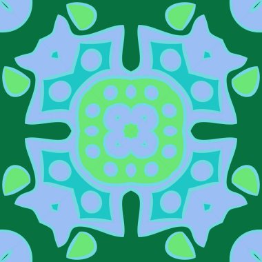 Basit aşiret motifinin dairesel dikişsiz deseni  