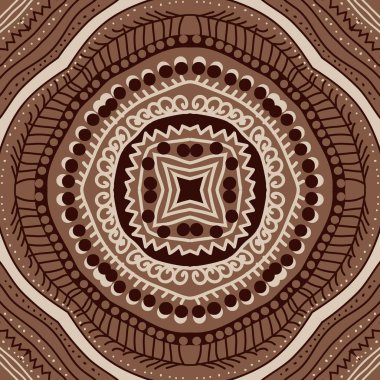 Aşiret motifinin dairesel dikişsiz deseni 