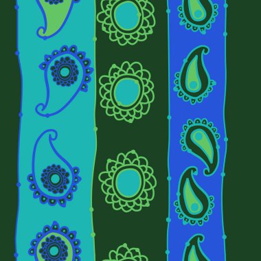 Dikişsiz oryantal desen, vektör arka plan