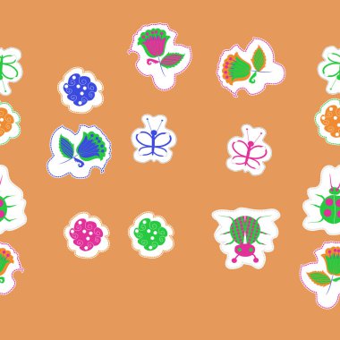 Soyut basit hata ve yaprakların kusursuz deseni