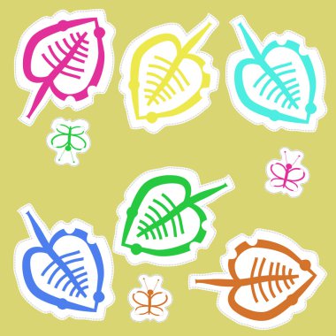 Soyut basit hata ve yaprakların kusursuz deseni