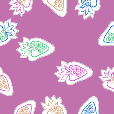 Soyut basit çilek Dikişsiz desen