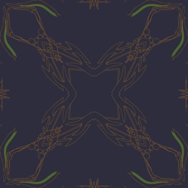 Çiçek motifi, delik, çizgili, yaprak, kopyalama alanı Dairesel dikişsiz desen.  