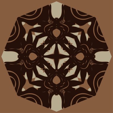 Çiçek motifi, çiçek, delik, dalgalar, noktalar, çizgiler dairesel desen.  