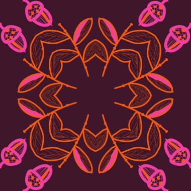 süslü desenli dikişsiz vektör arka planı