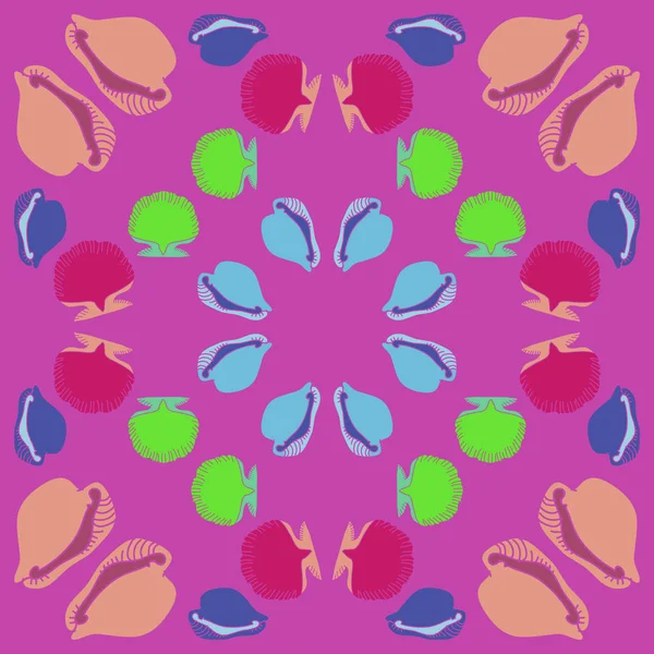 Soyut basit kabuklar Dikişsiz desen