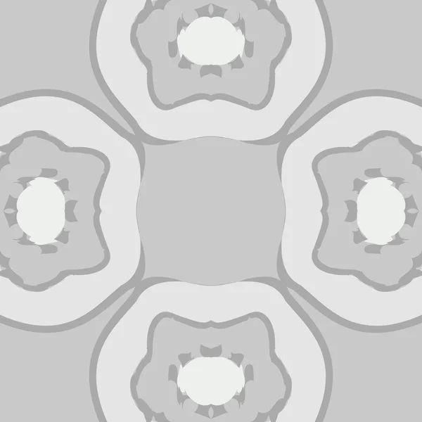 花のモチーフ スポット コピースペースの円形シームレスパターン — ストックベクタ