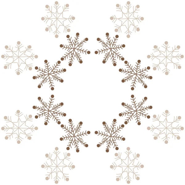 Κυκλικό Ομαλό Μοτίβο Έγχρωμων Μοτίβων Χιονονιφάδες Απλά Απεικόνιση Διανυσματικών Φορέων — Διανυσματικό Αρχείο