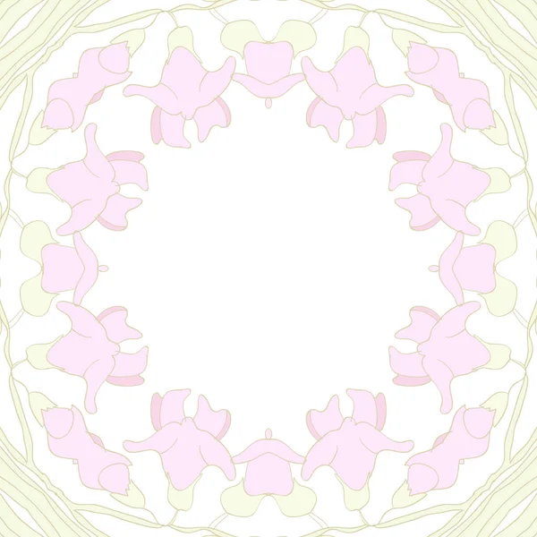 Modèle Circulaire Sans Couture Motif Floral — Image vectorielle