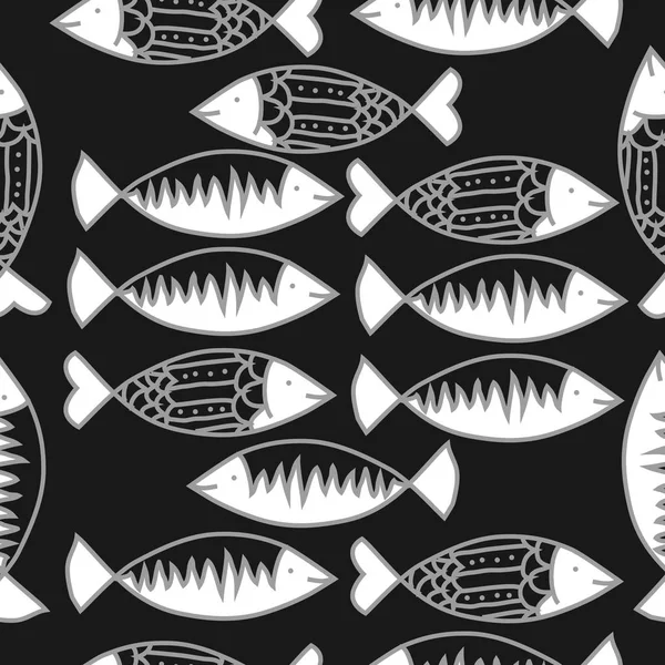 Poisson Motif Sans Couture Motif Coloré — Image vectorielle