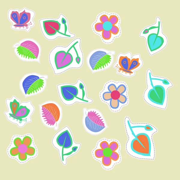 Nahtlose Muster Abstrakter Einfacher Floraler Ornamente — Stockvektor