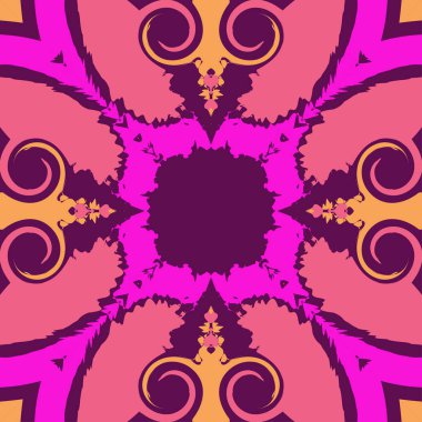 Fotokopi alanı ile dekoratif motif dairesel dikişsiz desen