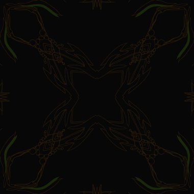 Çiçek motifi, delik, çizgili, yaprak, kopyalama alanı Dairesel dikişsiz desen.  