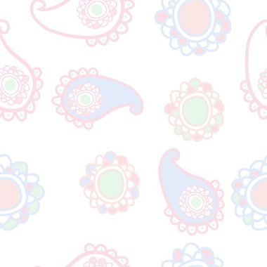 Paisley süs ile dikişsiz soyut desen