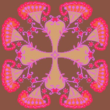 süslü desenli dikişsiz vektör arka planı