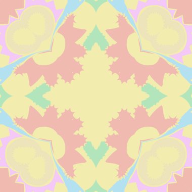 Renkli motifin dairesel dikişsiz deseni