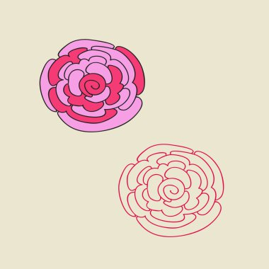 Soyut basit çiçek süsleme Dikişsiz desen