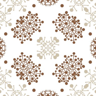 Soyut motifli dairesel dikişsiz desen