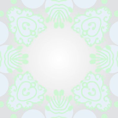 Çiçek motifli dairesel dikişsiz desen, fotokopi alanı