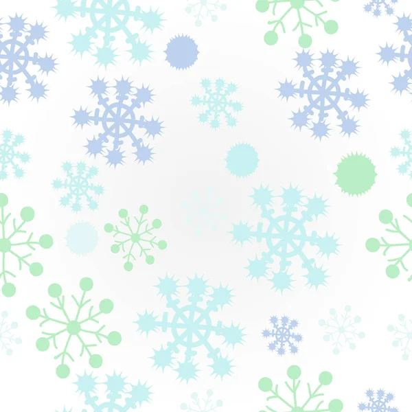 Schneebedecktes Nahtloses Muster Aus Farbigem Motiv — Stockvektor