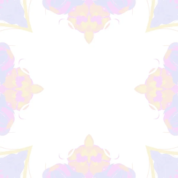 Kreisförmiges Nahtloses Muster Mit Floralem Motiv Kopierraum — Stockvektor