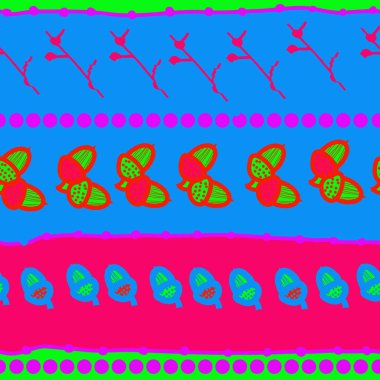 Meşe palamudu ile dikişsiz desen, vektör arka plan