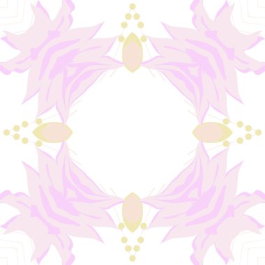 Çiçek motifli dairesel dikişsiz desen, fotokopi alanı