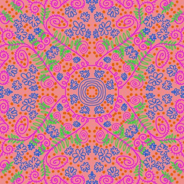 sanatsal soyut dikişsiz desen, vektör illüstrasyon