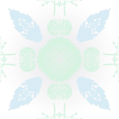 Çiçek motifli dairesel dikişsiz desen, fotokopi alanı