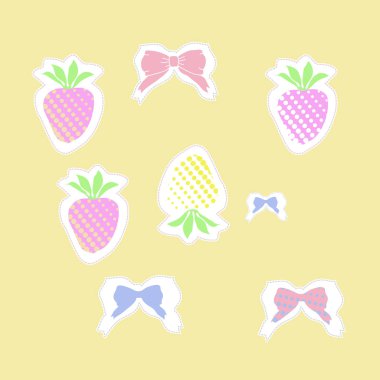 Soyut basit çilek Dikişsiz desen