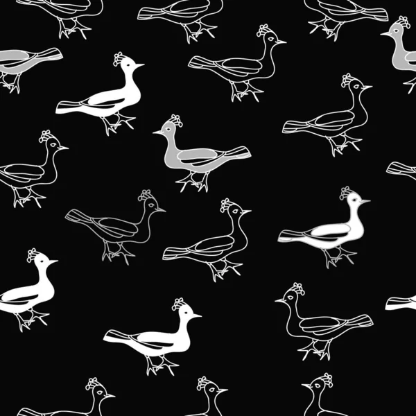 抽象的なカラフルな鳥のシームレスなパターン — ストックベクタ