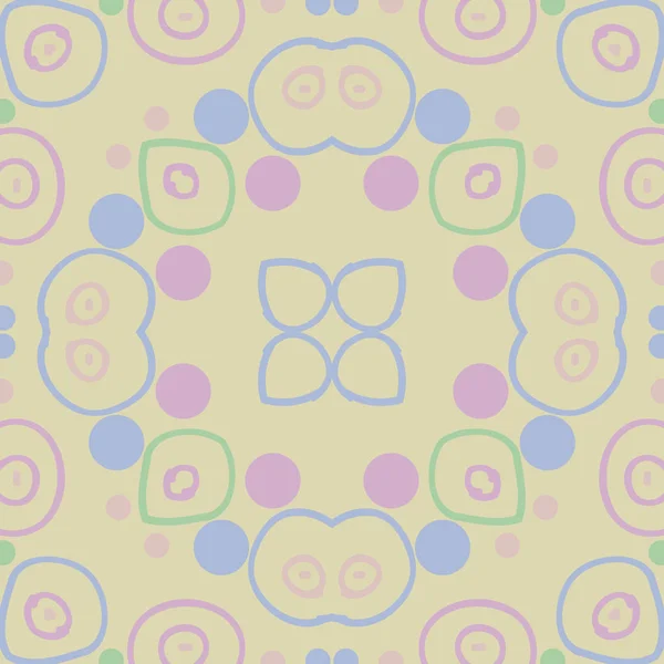 Kreisförmige Nahtlose Muster Von Dekorativen Motiv Mit Kopierraum — Stockvektor