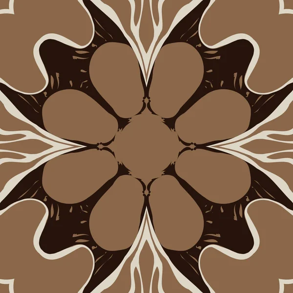 Motif Circulaire Sans Couture Avec Motif Floral Espace Copie — Image vectorielle