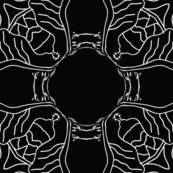 Kreisförmige Nahtlose Muster Von Zarten Motiv — Stockvektor