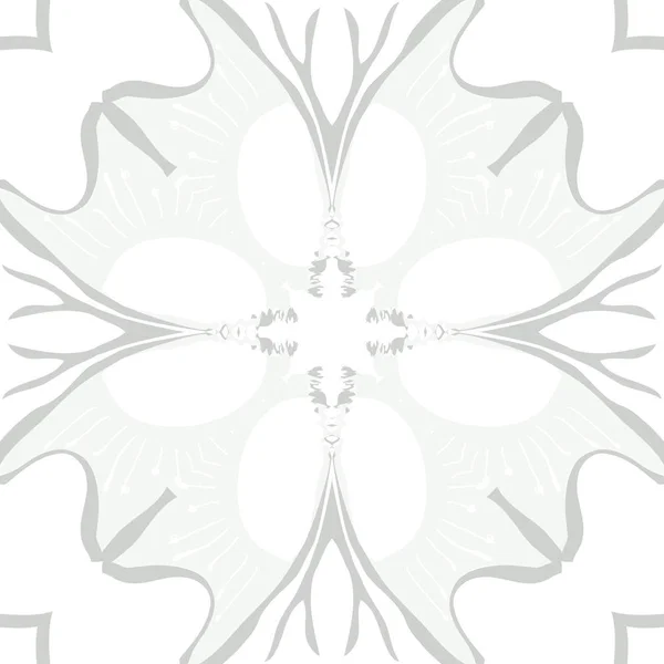 Modèle Circulaire Sans Couture Fleur Stylisée Abstraite — Image vectorielle