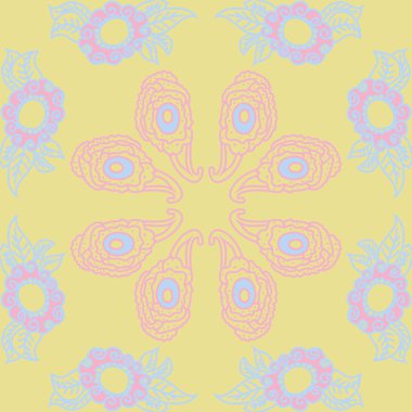 sanatsal soyut dikişsiz desen, vektör illüstrasyon