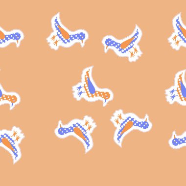 Soyut basit kuşlar Dikişsiz desen