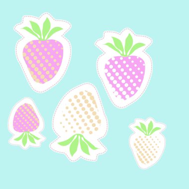 Soyut basit çilek Dikişsiz desen