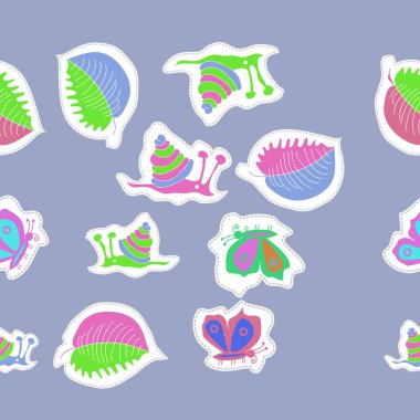 Soyut basit çiçek süsleme Dikişsiz desen