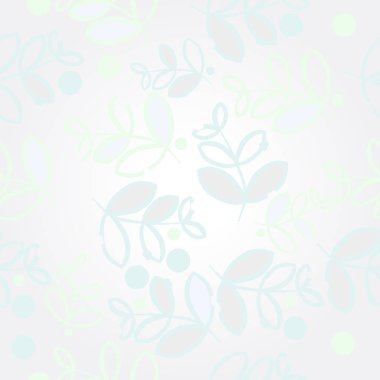 Soyut basit dalların ve yaprakların kusursuz deseni